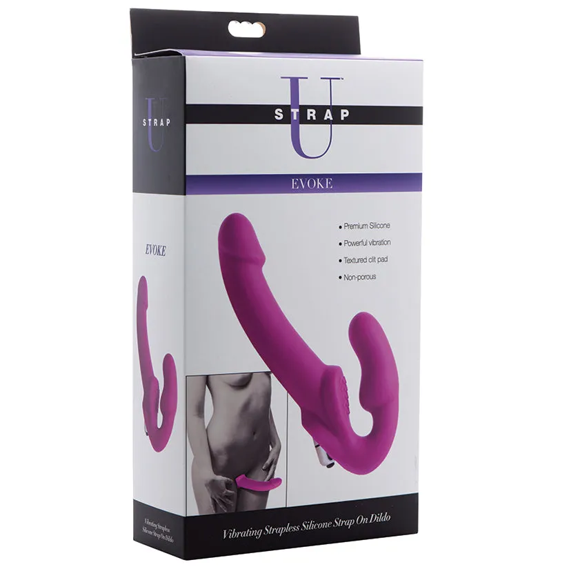 Strap U Evoke Vibrating Strapless Silicone Strap-On Dildo