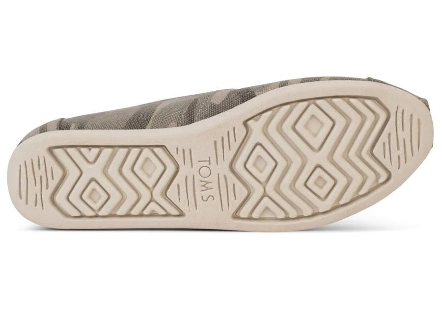 TOMS Womens Camo Alpargata Espadrille - Taupe Grey