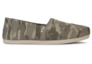 TOMS Womens Camo Alpargata Espadrille - Taupe Grey
