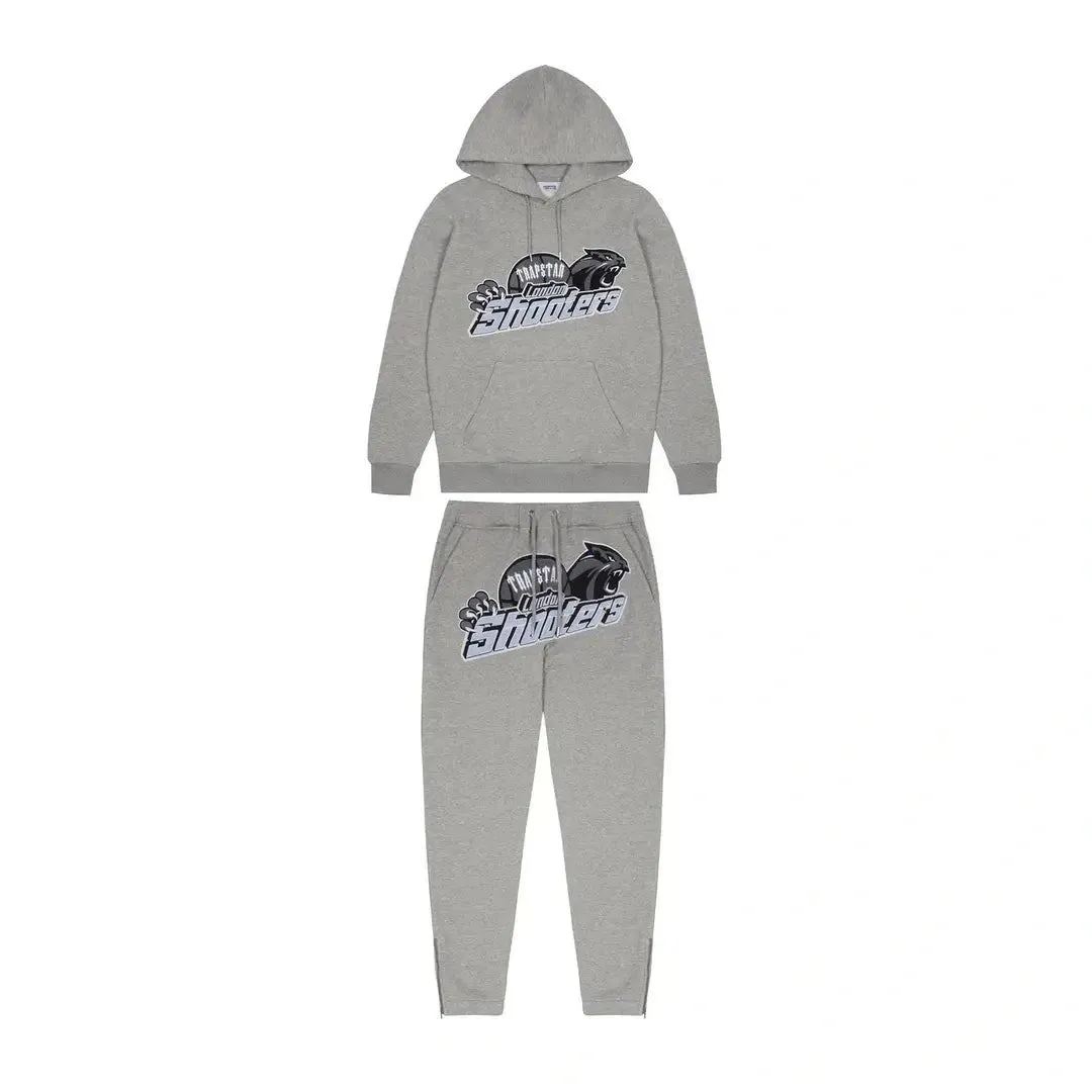 TRAPSTAR LONDON SHOOTERS HOODED TRACKSUIT - GREY/Sky Blue