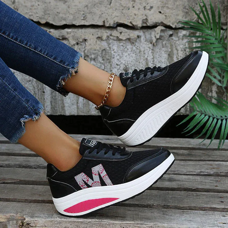 Trendy Sports Shoes With Thick Soles