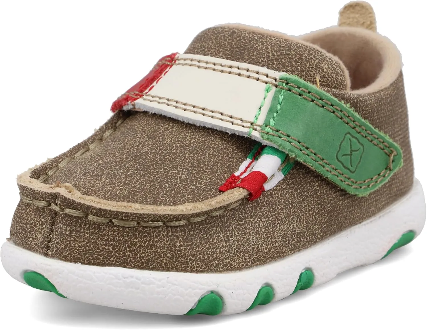 Twisted X Infant's Driving Moc, Moc Toe, Dusty Tan & Multi, 4 M