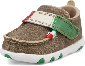 Twisted X Infant's Driving Moc, Moc Toe, Dusty Tan & Multi, 4 M