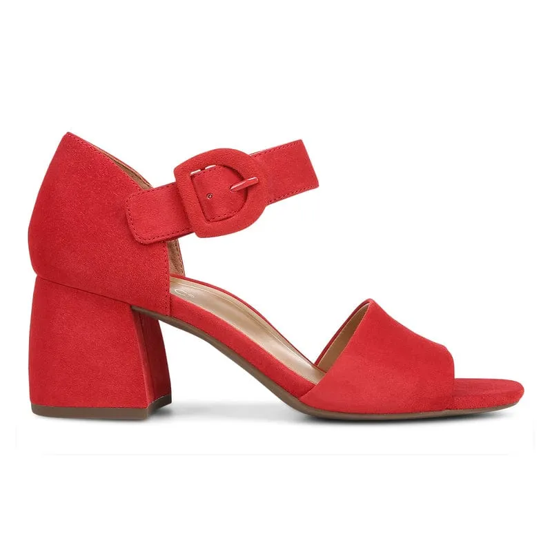 Vionic Women's Chardonnay Heeled Sandals- Red