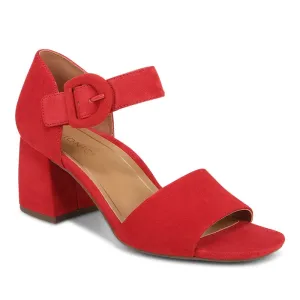 Vionic Women's Chardonnay Heeled Sandals- Red